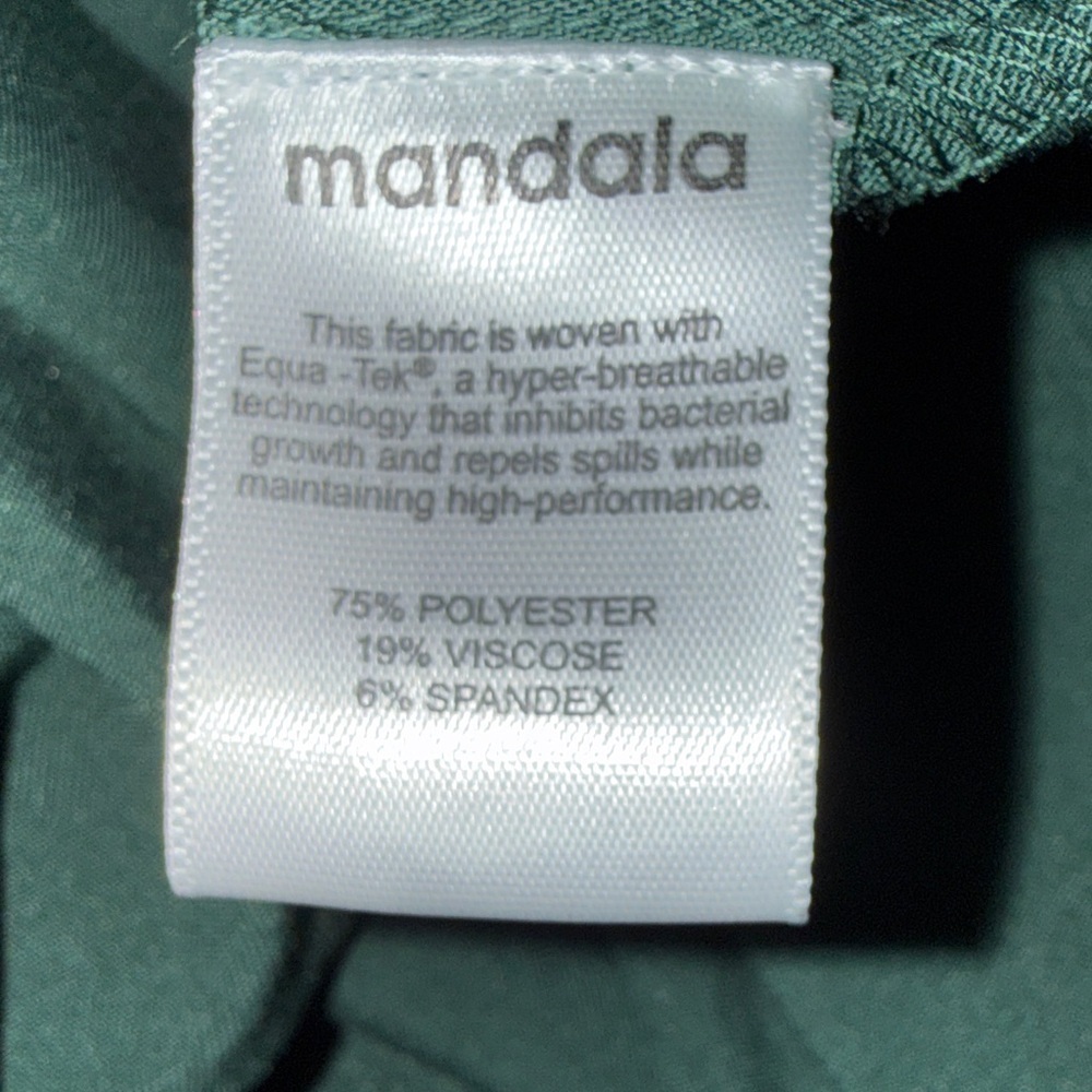 Mandala Forest Green Short Sleeve V-Neck Top - Picture 7 of 7